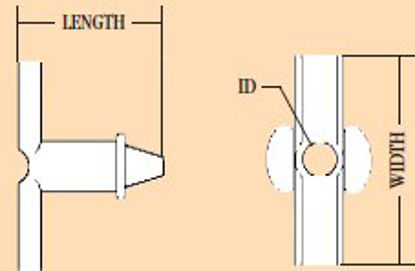 Picture of Ear Ventilation Tube Butterfly Modified T 7.6 mm Silicone Blue240073