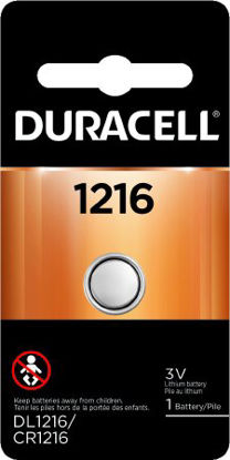 Picture of Lithium Battery Duracell® Duralock Power Preserve™ 1216 Coin Cell 3V Disposable 1 PackDL1216BPK