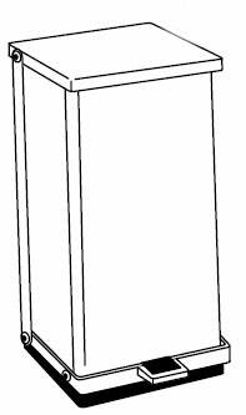 Picture of Trash Can Detecto® 4 gal. Square White Stainless Steel Step OnP-16