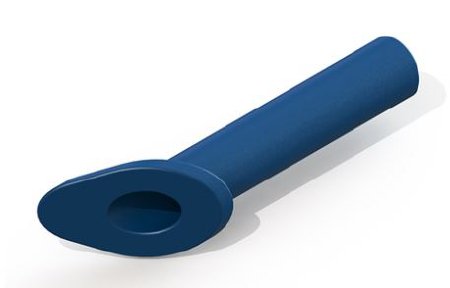 Picture of Ear Ventilation Tube Armstrong Beveled Straight Shank 1.14 mm Inner Diameter / 2.6 Inner Flange Diameter / 7.0 Inner Flange Distance Polyethylene Blue SterileVT-0502-01