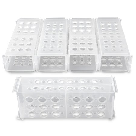 Picture of 4-Way Test Tube Rack 60 Place 13 X 75 mm / 13 X 100 mm / 16 X 100 mm / 16 X 125 mm / 17 X 120 mm Natural 2-4/5 X 3-4/5 X 9-1/8 Inch120687