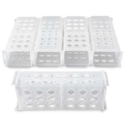 Picture of 4-Way Test Tube Rack 60 Place 13 X 75 mm / 13 X 100 mm / 16 X 100 mm / 16 X 125 mm / 17 X 120 mm Natural 2-4/5 X 3-4/5 X 9-1/8 Inch120687