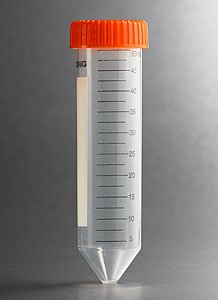 Picture of Corning® CentriStar Centrifuge Tube Conical Bottom Plain 28 X 115 mm 50 mL Orange Screw Cap Polypropylene Tube05526B