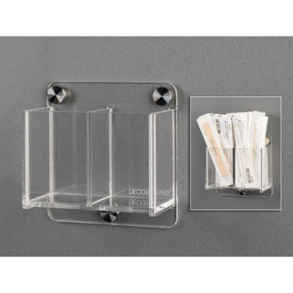 Picture of Swab Holder DECO Clear Acrylic Manual 2 Pocket Wall MountDECOSWAB2-W