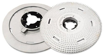 Picture of Floor Machine Pad Driver Mercury Floor Machines 20 Inch Gray / White Poly BristleMFM2105