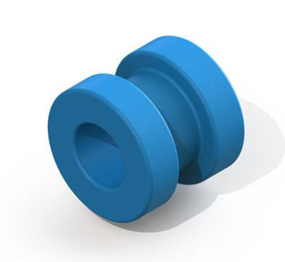 Picture of Ear Ventilation Tube Donaldson 1.14 mm Inner Diameter / 2.84 mm Inner Flange Diameter / 2.84 mm Outer Flange Diameter / 1.43 mm Inner Flange Distance / 2.0 mm Total Length Fluoroplastic White SterileVT-0102-50