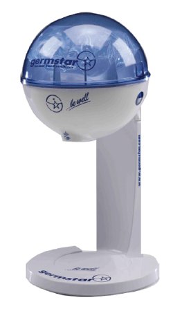 Picture of Soap Dispenser Germstar® White / Blue Touch Free 32 oz. Surface Mount12111WHBL