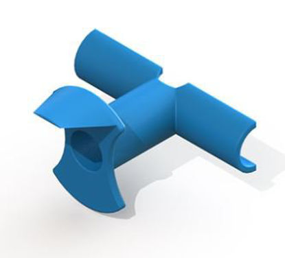 Picture of Ear Ventilation Tube Grommet T-Tube 1.27 mm Inner Diameter / 6.4 mm Inner Flange Diameter / 3.8 mm Outer Flange Diameter / 2.4 mm Inner Flange Distance / 3.5 mm Total Length Silicone Elastomer Blue SterileVT-0403-50