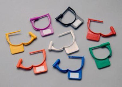 Picture of Tamper Evident Locking Tag Colortrack™ Snap Lock Assorted Plastic251010BBG