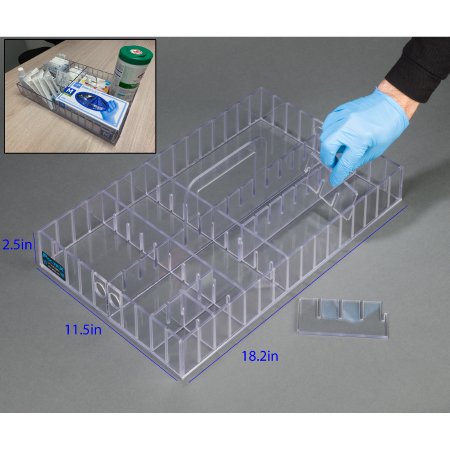 Picture of Vaccine / Procedure Caddy 2-1/2 X 11-1/2 X 18.2 Inch PolycarbonateVAXCADL