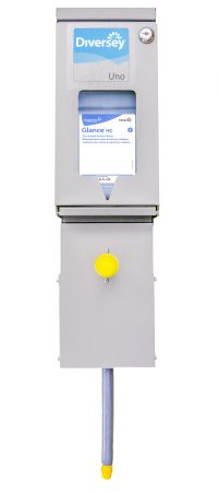 Picture of Chemical Dispenser Diversey™ J-Fill® Uno™ Gray Stainless Steel Push Button Wall MountDVS5753036