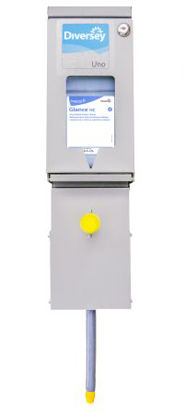 Picture of Chemical Dispenser Diversey™ J-Fill® Uno™ Gray Stainless Steel Push Button Wall MountDVS5753036