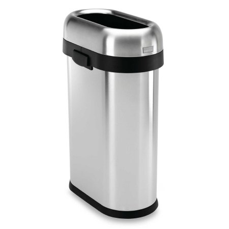 Picture of Trash Can simplehuman® 13 gal. Rectangular Silver Stainless Steel Open TopH-3621