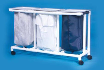 Picture of Triple Hamper with Bags Select 4 Casters 39 gal.ELH03