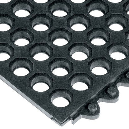Picture of Anti-Fatigue Floor Mat 24/Seven® 3 X 3 Foot Black Grease Resistant Rubber19046711