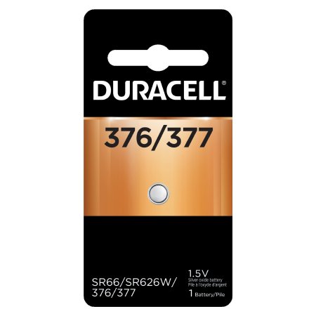 Picture of Silver Oxide Battery Duracell® 377 Coin Cell 1.5V Disposable 1 PackD377
