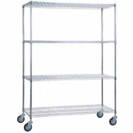 Picture of Linen Cart 4 Shelves 500 lbs. Weight Capacity Chrome Plated 5 Inch Casters, 2 LockingLC186072