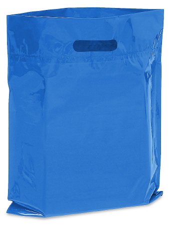 Picture of BAG, MERCHANDISE DYE CUT HANDLE BLU 12"X15" (500/CS)S-7632