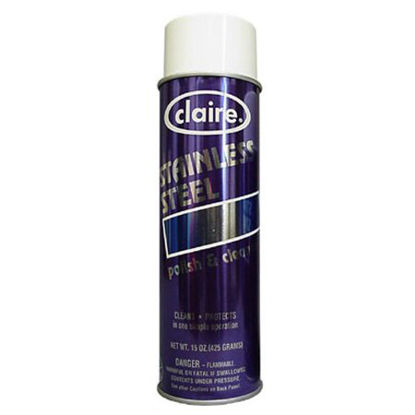 Picture of Claire® Stainless Steel Cleaner Liquid 15 oz. Can Citrus Scent NonSterileCL841