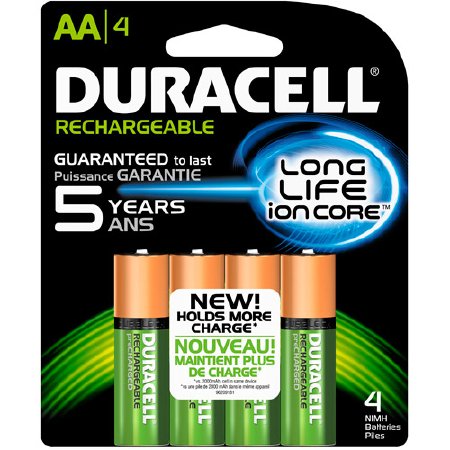 Picture of NiMH Battery Duracell® AA Cell 1.2V Rechargeable 4 PackDX1500B4N001