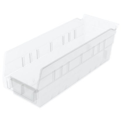 Picture of Shelf Bin Akro-Mils® Clear Industrial Grade Polymers 4 X 4-1/8 X 11-5/8 Inch30120SCLAR