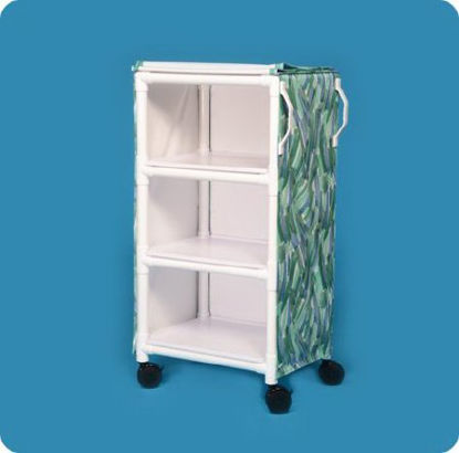Picture of Linen Cart with Cover 3 Shelves PVC 4 Inch Casters, 2 LockingMPC375