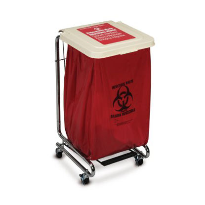 Picture of Hamper Stand Rolling Square Opening 30 - 33 gal. Foot Pedal Self-Closing Lid15-9200