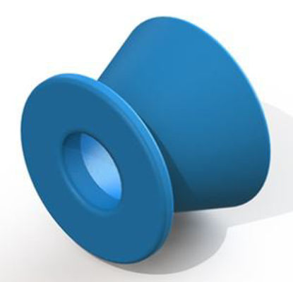 Picture of Ear Ventilation Tube Baxter Button 1.27 mm Silicone Elastomer Blue SterileVT-0606-50