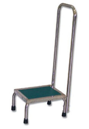 Picture of Step Stool with Handrail MRI 1-Step Stainless Steel 8-1/2 Inch Step Height921808