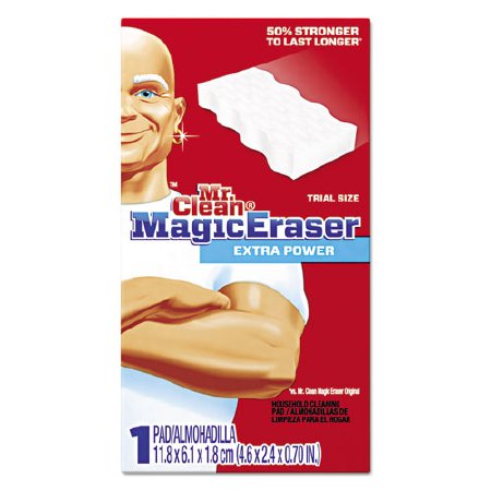 Picture of Cleaning Pad Mr. Clean® Magic Eraser Extra Power Heavy Duty White NonSterile Melamine Foam 7/10 X 2-2/5 X 4-3/5 ReusablePGC16449