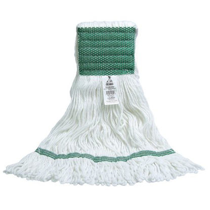 Picture of Wet String Mop Head ABCO Looped-end Medium Green / White Rayon ReusableLM-4003MW