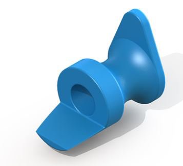 Picture of Ear Ventilation Tube Armstrong Grommet 1.14 mm Fluoroplastic Blue SterileVT-0503-50