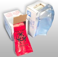 Picture of Infectious Waste Bag Elkay® Plastics 7 - 10 gal. Red Bag LLDPE 24 X 24 InchLBOR2424RE