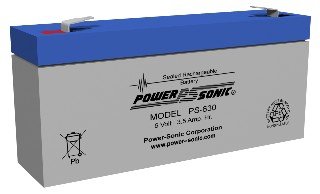 Picture of Sealed Lead Acid Battery Pack Power-Sonic® 6V Rechargeable 1 Pack0031021