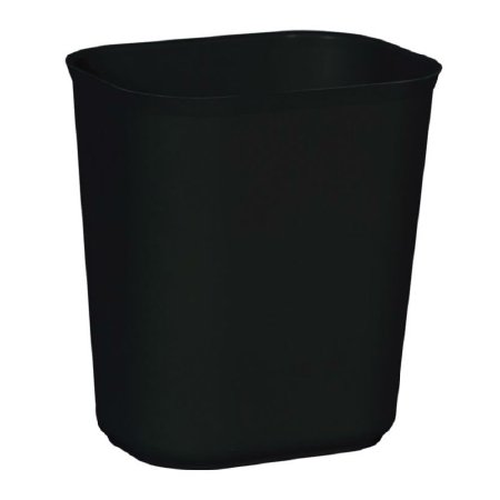 Picture of Fire-Resistant Trash Can Rubbermaid® 14 Quart Rectangular Black Thermoset Polyester Open TopFG254100BLA