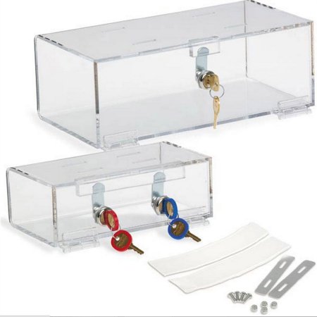 Picture of Single Medical Lock Box Small Acrylic Clear 2.875 X 4.5 X 8.325 Inch4613