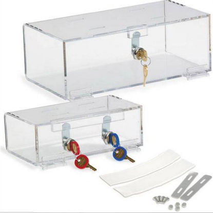 Picture of Single Medical Lock Box Small Acrylic Clear 2.875 X 4.5 X 8.325 Inch4613