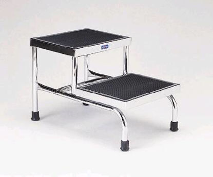 Picture of Step Stool 2-Steps Chrome Plated Steel 8 / 16 Inch Step HeightP-18-A