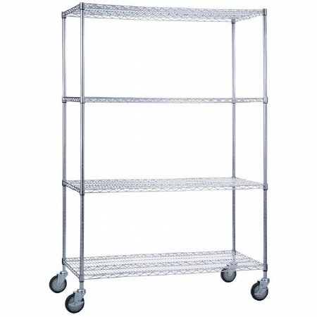 Picture of Linen Cart 4 Shelves 500 lbs. Weight Capacity Chrome Plated 5 Inch Casters, 2 LockingLC184872