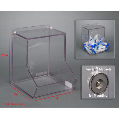 Picture of BIN, BULK W/LID MAGNETS SMBLKBNLIDS-M