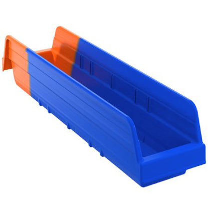 Picture of Storage Bin Indicator® Bin Blue / Orange Plastic 4 X 4-1/8 X 17-7/8 Inch36448BLUE