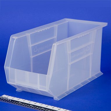 Picture of Storage Bin HCL Super Tough Semi-Clear Industrial Grade Polymers 8-1/4 X 9 X 18 Inch1434C