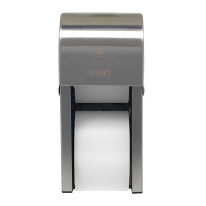 Picture of Toilet Tissue Dispenser Compact® Silver Stainless Steel Manual 2 Rolls Vertical Mount56782