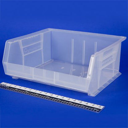 Picture of Storage Bin HCL Super Tough Semi-Clear Industrial Grade Polymers 7 X 14-3/4 X 16-1/2 Inch1420C