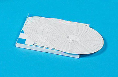 Picture of 7-Day Temperature Recording Chart Pressure Sensitive Paper 4 Inch Diameter Black Grid8206