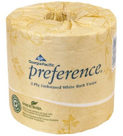 Picture of Toilet Tissue preference® White 2-Ply Standard Size Cored Roll 550 Sheets 4 X 4-1/20 Inch18240/01