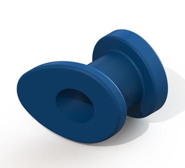 Picture of Ear Ventilation Tube Armstrong Modified Grommet 1.14 mm Fluoroplastic Blue SterileVT-0508-50