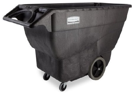 Picture of Tilt Truck Rubbermaid® 2 Wheels / 2 Casters 600 lbs. With Handle PlasticFG101100BLK
