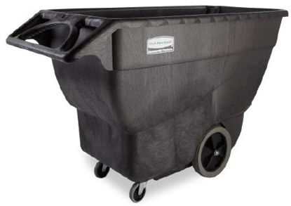 Picture of Tilt Truck Rubbermaid® 2 Wheels / 2 Casters 600 lbs. With Handle PlasticFG101100BLK
