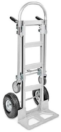 Picture of Convertible Hand Truck Uline 2 Wheels / 2 Casters Hand Truck 500 lbs. / Platform 800 lbs. Aluminum Push Handle AluminumH-1480